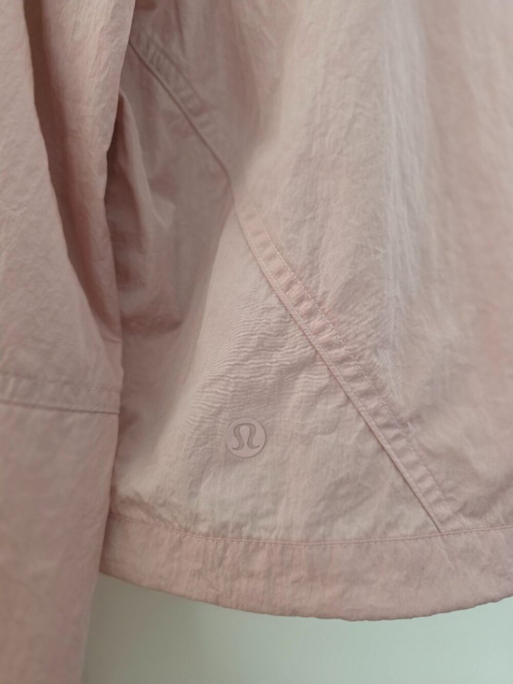 Lululemon Pink Haze Scuba Cropped Water-Repellent Anorak Hooded Jacket Sz 10 - Picture 6 of 14